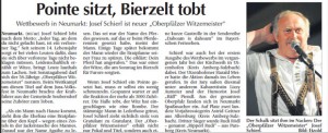 Pointe sitzt, Bierzelt tobt