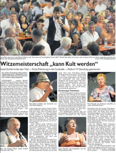 Witzemeisterschaft kann Kult werden